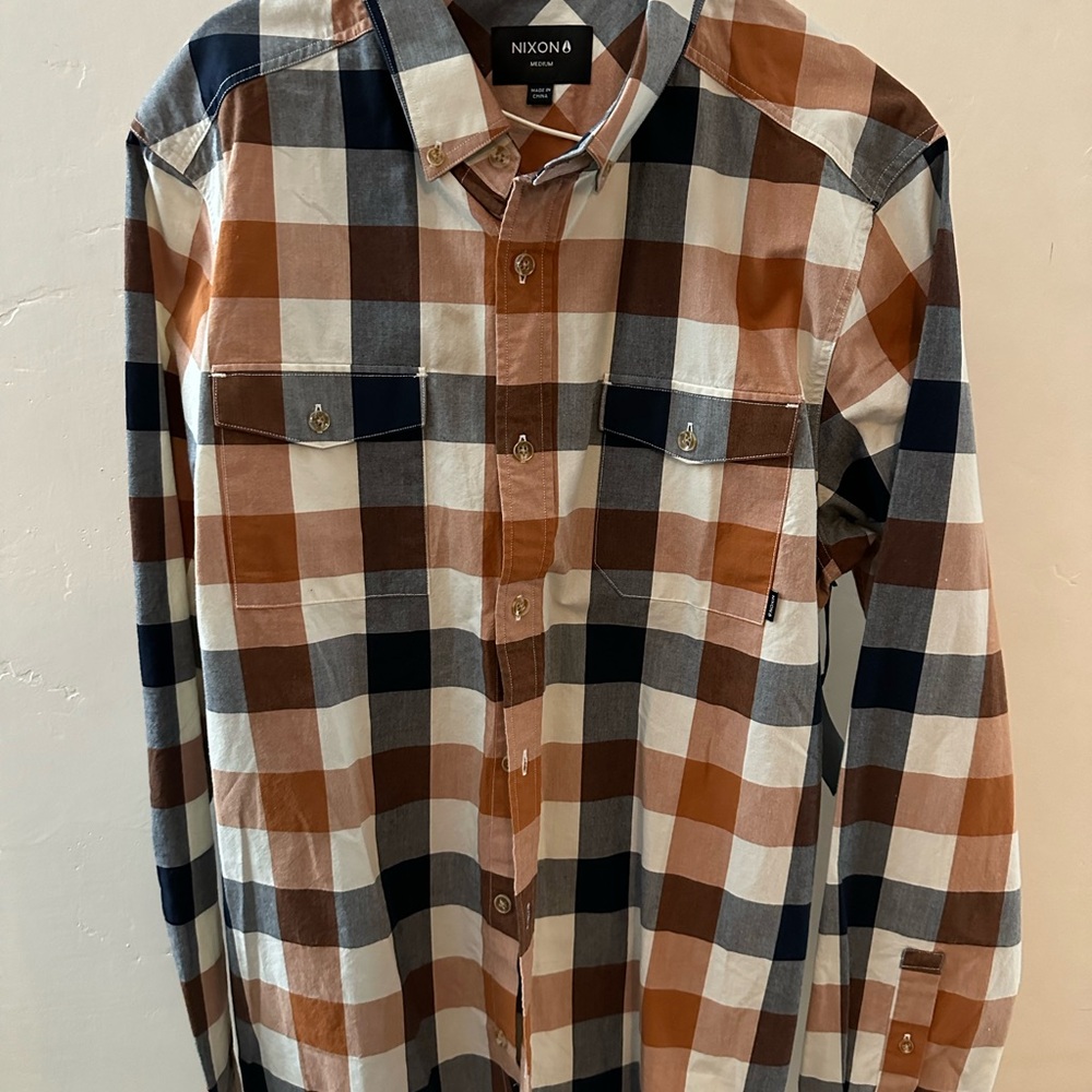 Nixon Multicolor Plaid Casual Button Down Shirt